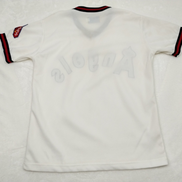 Alpha California Angels jersey original made in USA baseball v-neck pullover - Picture 6 of 14